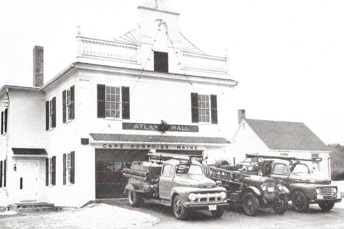 Atlantic Hall in 1952 when it still served as the Cape Porpoise fire station.