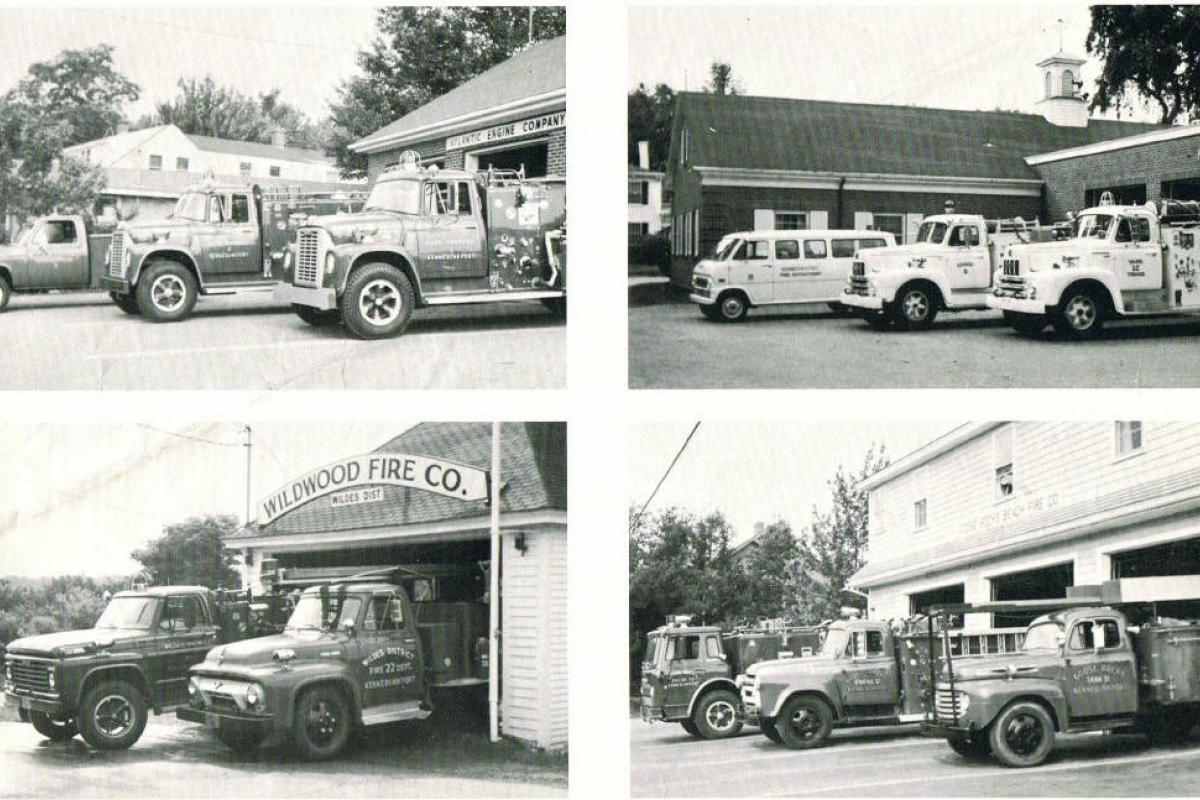 The four fire companies in 1974. The private fire companies operated independently until the Kennebunkport Fire Department was formed in 2005.