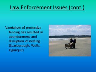 Law Enforcement Issues (cont.)