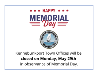 town office closing memorial day